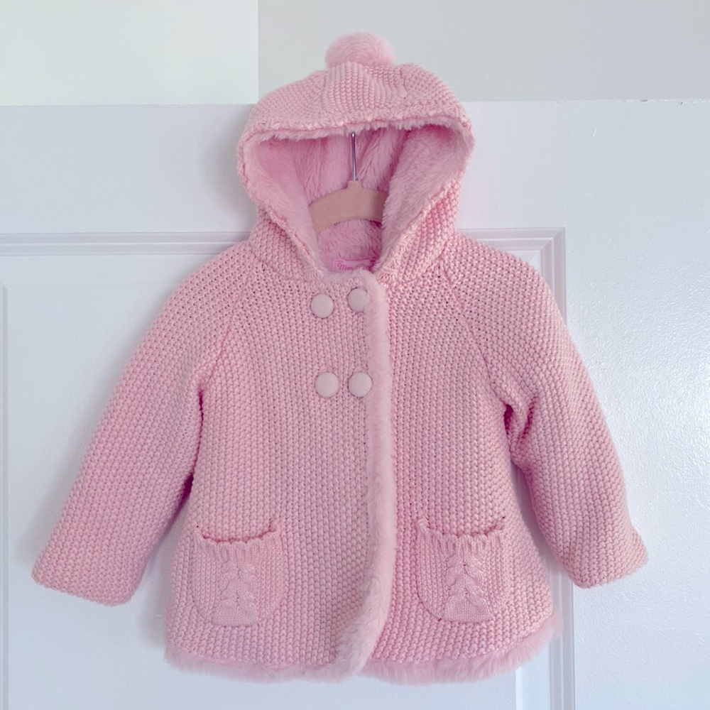 Mayoral - Cozy Pink Hooded Jacket - Size 12m